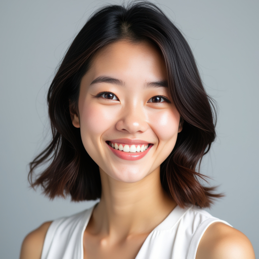 젊은 아시아 여성 웃는 모습