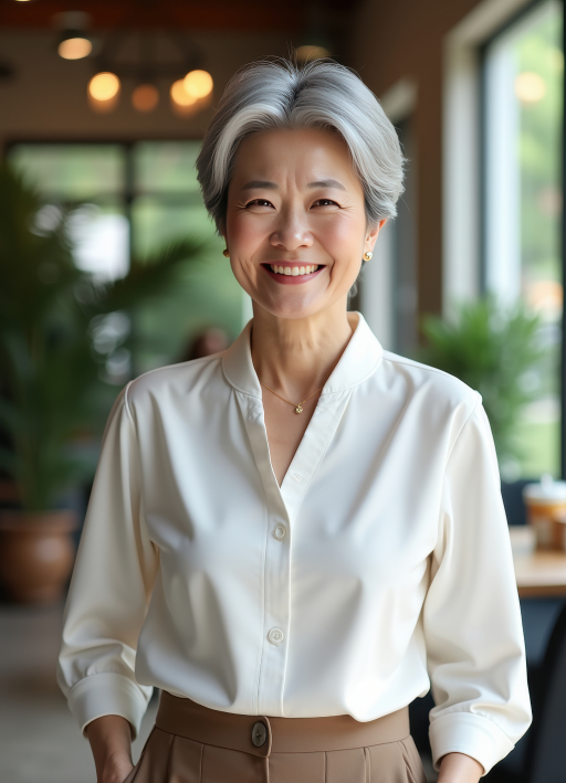 미소짓는 노부인