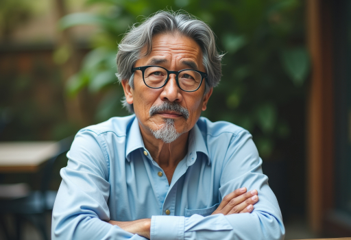 안경을 쓴 노인